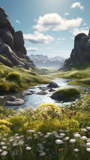 Sonnige Landschaft